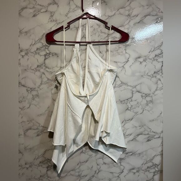 Free People Layla Halter Tunic Tank Color: Optic White Size XL - Picture 10 of 11